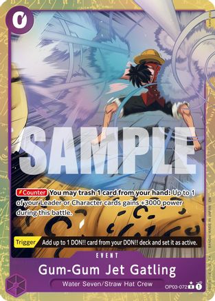 Gum-Gum Jet Gatling (Alternate Art) (OP03-072) - Premium Booster -The Best- Vol. 2 - Single Cards