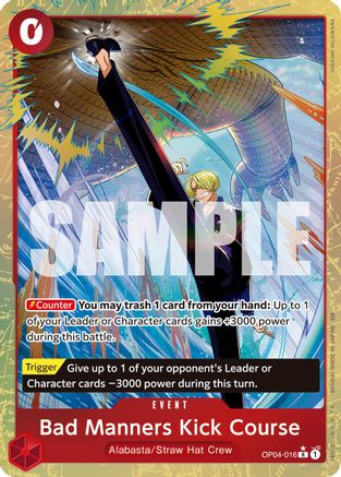 Bad Manners Kick Course (Alternate Art) (OP04-016) - Premium Booster -The Best- Vol. 2 - Single Cards