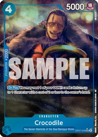 Crocodile - OP07-040 (Alternate Art) (OP07-040) - Premium Booster -The Best- Vol. 2 - Single Cards