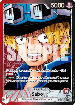 Sabo (004) (Alternate Art) (OP13-004) - Carrying On His Will - Single Cards