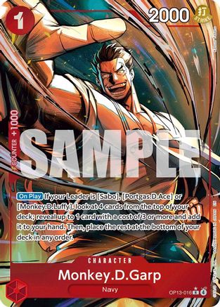 Monkey.D.Garp (Alternate Art) (OP13-016) - Carrying On His Will - Single Cards