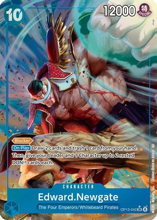 Edward.Newgate (Alternate Art) (OP13-042) - Carrying On His Will - Single Cards