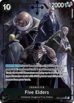 Five Elders (Alternate Art) (OP13-082) - Carrying On His Will - Single Cards