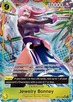 Jewelry Bonney (108) (Alternate Art) (OP13-108) - Carrying On His Will - Single Cards