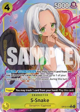 S-Snake (Alternate Art) (OP13-114) - Carrying On His Will - Single Cards