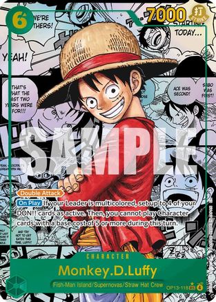 Monkey.D.Luffy (118) (Manga) (OP13-118) - Carrying On His Will - Single Cards