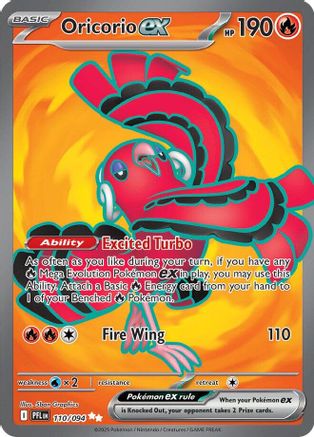 Oricorio ex - 110/094 110 - ME02 Phantasmal Flames Holofoil - Single Cards