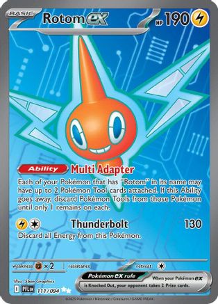 Rotom ex - 111/094 111 - ME02 Phantasmal Flames Holofoil - Single Cards
