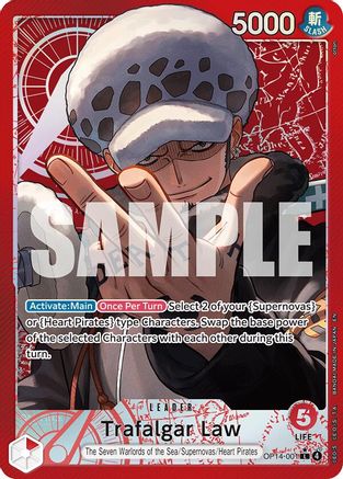 Trafalgar Law (Alternate Art) (OP14-001) - The Azure Sea's Seven - Single Cards