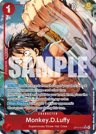 Monkey.D.Luffy (Alternate Art) (OP14-013) - The Azure Sea's Seven - Single Cards