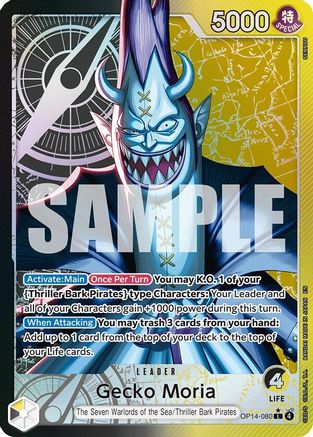 Gecko Moria - OP14-080 (Alternate Art) (OP14-080) - The Azure Sea's Seven - Single Cards