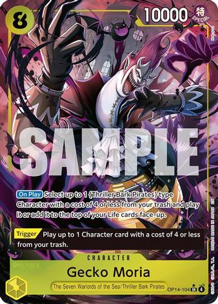 Gecko Moria - OP14-104 (Alternate Art) (OP14-104) - The Azure Sea's Seven - Single Cards