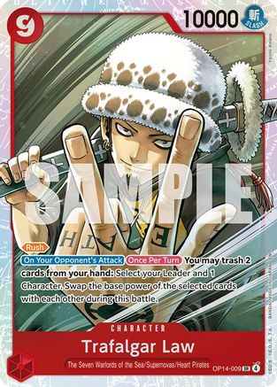 Trafalgar Law - OP14-009 (OP14-009) - The Azure Sea's Seven - Single Cards