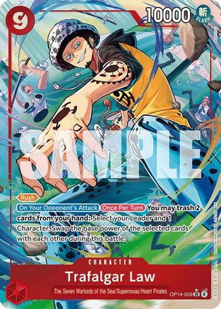 Trafalgar Law - OP14-009 (Alternate Art) (OP14-009) - The Azure Sea's Seven - Single Cards