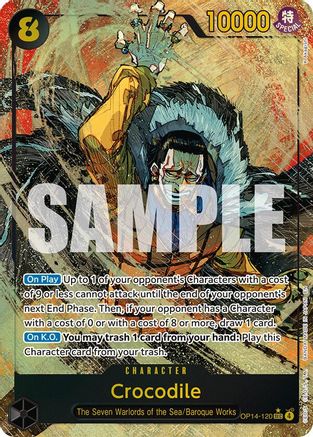 Crocodile - OP14-120 (Alternate Art) (OP14-120) - The Azure Sea's Seven - Single Cards