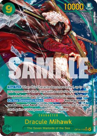 Dracule Mihawk - OP14-119 (Alternate Art) (OP14-119) - The Azure Sea's Seven - Single Cards