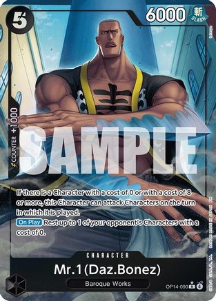 Mr. 1 (Daz.Bonez) (Alternate Art) (OP14-090) - The Azure Sea's Seven - Single Cards