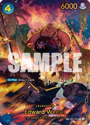 Edward Weevil - EB01-023 (SP) (Alternate Art) (EB01-023) - The Azure Sea's Seven - Single Cards