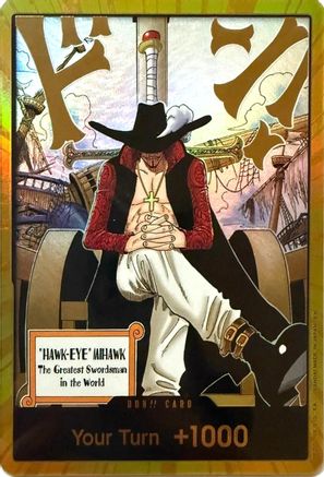 DON!! Card (Dracule Mihawk) (Gold) - The Azure Sea's Seven - Single Cards