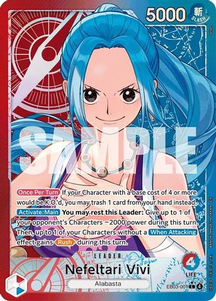 Nefeltari Vivi  - 001 (Alternate Art) (EB03-001) - Extra Booster: One Piece Heroines Edition - Single Cards