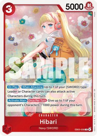Hibari (EB03-008) - Extra Booster: One Piece Heroines Edition - Single Cards