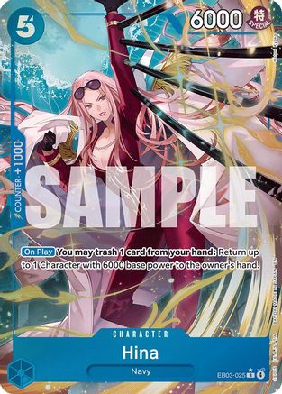 Hina (Alternate Art) (EB03-025) - Extra Booster: One Piece Heroines Edition - Single Cards