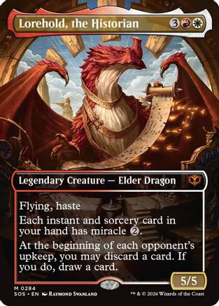 FOIL Lorehold, the Historian (Borderless) (SOS-284) - Secrets of Strixhaven - Magic The Gathering - Single Cards