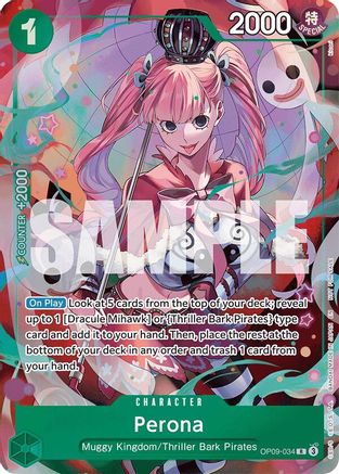 Perona - OP09-034 (OP09-034) - Extra Booster: One Piece Heroines Edition - Single Cards