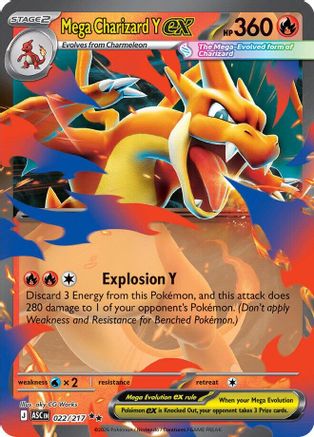 Mega Charizard Y ex - 022/217 22 - ME Ascended Heroes Holofoil - Single Cards