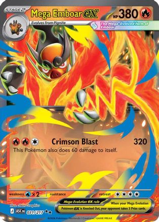 Mega Emboar ex - 031/217 31 - ME Ascended Heroes Holofoil - Single Cards