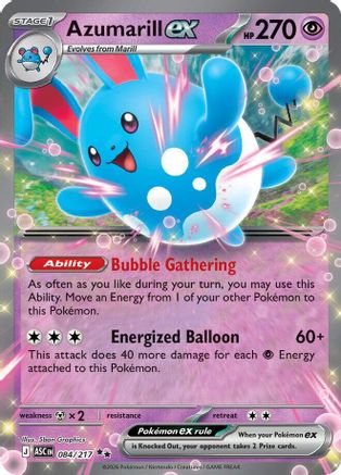 Azumarill ex 84 - ME Ascended Heroes Holofoil - Single Cards