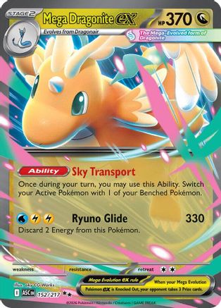 Mega Dragonite ex - 152/217 152 - ME Ascended Heroes Holofoil - Single Cards