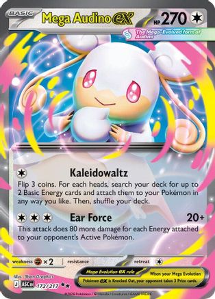 Mega Audino ex - 172/217 172 - ME Ascended Heroes Holofoil - Single Cards