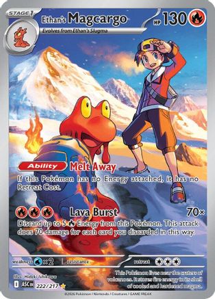 Ethan's Magcargo - 222/217 222 - ME Ascended Heroes Holofoil - Single Cards