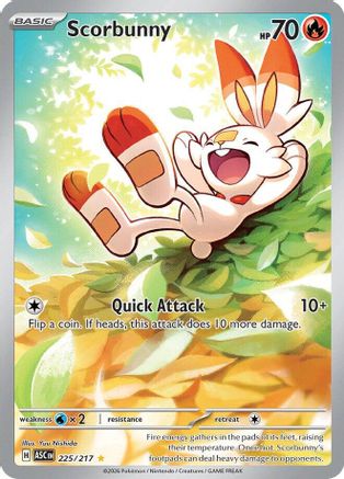 Scorbunny - 225/217 225 - ME Ascended Heroes Holofoil - Single Cards