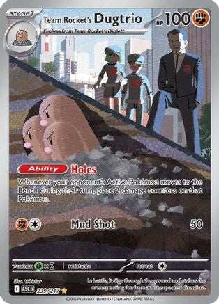 Team Rocket's Dugtrio - 239/217 239 - ME Ascended Heroes Holofoil - Single Cards