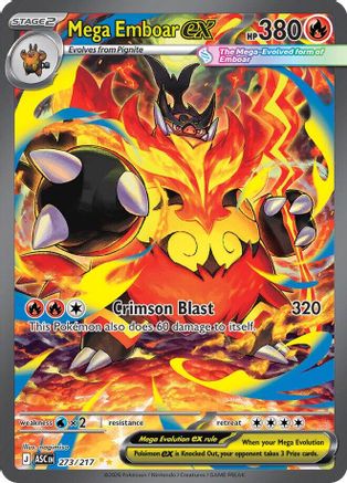 Mega Emboar ex - 273/217 273 - ME Ascended Heroes Holofoil - Single Cards