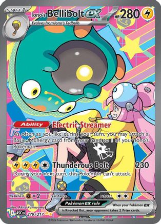 Iono's Bellibolt ex - 279/217 279 - ME Ascended Heroes Holofoil - Single Cards