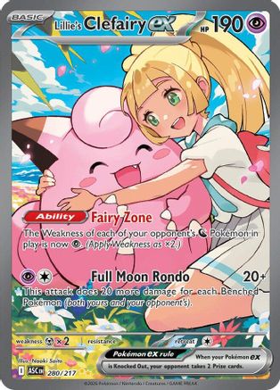 Lillie's Clefairy ex - 280/217 280 - ME Ascended Heroes Holofoil - Single Cards