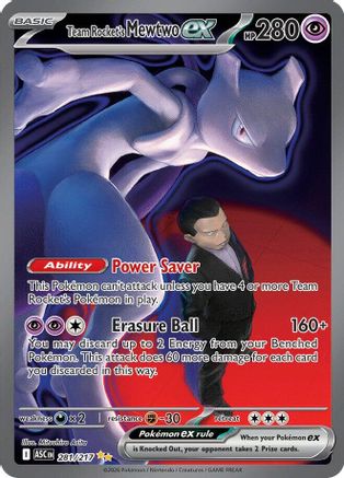 Team Rocket's Mewtwo ex - 281/217 281 - ME Ascended Heroes Holofoil - Single Cards