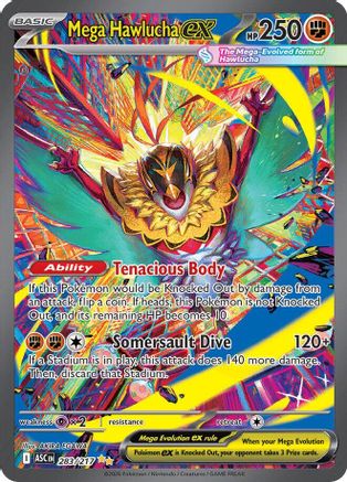 Mega Hawlucha ex - 283/217 283 - ME Ascended Heroes Holofoil - Single Cards