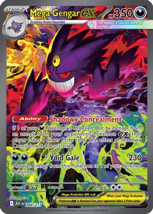 Mega Gengar ex - 284/217 284 - ME Ascended Heroes Holofoil - Single Cards