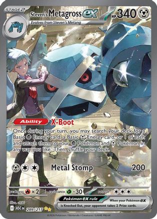 Steven's Metagross ex 289 - ME Ascended Heroes Holofoil - Single Cards