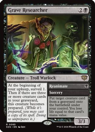FOIL Grave Researcher (SOS-085) - Secrets of Strixhaven - Magic The Gathering - Single Cards