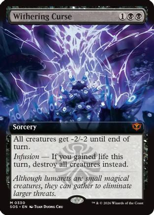 FOIL Withering Curse (Extended Art) (SOS-330) - Secrets of Strixhaven - Magic The Gathering - Single Cards