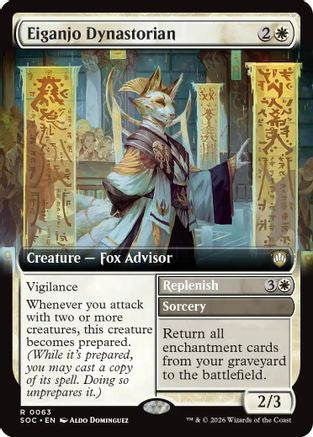 Eiganjo Dynastorian (Extended Art) (SOC-063) - Commander: Secrets of Strixhaven - Magic The Gathering - Single Cards