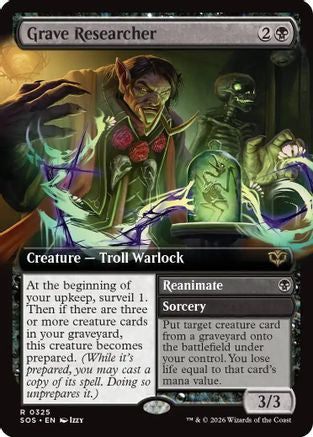 Grave Researcher (Extended Art) (SOS-325) - Secrets of Strixhaven - Magic The Gathering - Single Cards