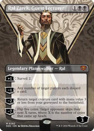 Ral Zarek, Guest Lecturer (Borderless) (SOS-282) - Secrets of Strixhaven - Magic The Gathering - Single Cards