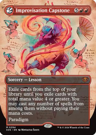 Improvisation Capstone (Borderless) (SOS-294) - Secrets of Strixhaven - Magic The Gathering - Single Cards