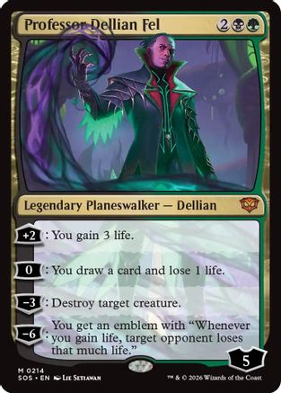 FOIL Professor Dellian Fel (SOS-214) - Secrets of Strixhaven - Magic The Gathering - Single Cards
